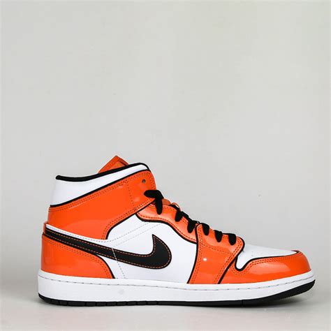 nike mid orange sneakers